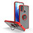 Custodia Silicone e Plastica Opaca Cover con Magnetico Anello Supporto S04 per Motorola Moto E20