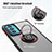 Custodia Silicone e Plastica Opaca Cover con Magnetico Anello Supporto S04 per Motorola Moto Edge Lite 5G