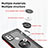 Custodia Silicone e Plastica Opaca Cover con Magnetico Anello Supporto S04 per Motorola Moto G10