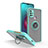 Custodia Silicone e Plastica Opaca Cover con Magnetico Anello Supporto S04 per Motorola Moto G10