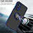 Custodia Silicone e Plastica Opaca Cover con Magnetico Anello Supporto S04 per Motorola Moto G71s 5G
