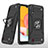 Custodia Silicone e Plastica Opaca Cover con Magnetico Anello Supporto S04 per Samsung Galaxy A01 SM-A015