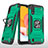 Custodia Silicone e Plastica Opaca Cover con Magnetico Anello Supporto S04 per Samsung Galaxy A01 SM-A015