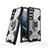 Custodia Silicone e Plastica Opaca Cover con Magnetico Anello Supporto S04 per Samsung Galaxy S21 5G