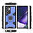 Custodia Silicone e Plastica Opaca Cover con Magnetico Anello Supporto S04 per Samsung Galaxy S21 Ultra 5G
