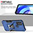 Custodia Silicone e Plastica Opaca Cover con Magnetico Anello Supporto S05 per Motorola Moto E40