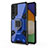 Custodia Silicone e Plastica Opaca Cover con Magnetico Anello Supporto S05 per Samsung Galaxy M52 5G