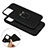 Custodia Silicone e Plastica Opaca Cover con Magnetico Anello Supporto S06 per Apple iPhone 12