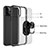 Custodia Silicone e Plastica Opaca Cover con Magnetico Anello Supporto S06 per Apple iPhone 14 Pro Max