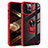 Custodia Silicone e Plastica Opaca Cover con Magnetico Anello Supporto S06 per Apple iPhone 14 Pro Max Rosso