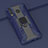 Custodia Silicone e Plastica Opaca Cover con Magnetico Anello Supporto S06 per Samsung Galaxy M30