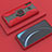 Custodia Silicone e Plastica Opaca Cover con Magnetico Anello Supporto S06 per Samsung Galaxy M30 Rosso