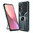 Custodia Silicone e Plastica Opaca Cover con Magnetico Anello Supporto S06 per Xiaomi Mi 12S Pro 5G