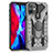 Custodia Silicone e Plastica Opaca Cover con Magnetico Anello Supporto S07 per Apple iPhone 12 Grigio