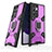 Custodia Silicone e Plastica Opaca Cover con Magnetico Anello Supporto S07 per Samsung Galaxy S22 Ultra 5G Viola