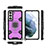 Custodia Silicone e Plastica Opaca Cover con Magnetico Anello Supporto S07 per Samsung Galaxy S23 5G Viola