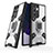 Custodia Silicone e Plastica Opaca Cover con Magnetico Anello Supporto S07 per Samsung Galaxy S23 Ultra 5G