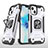 Custodia Silicone e Plastica Opaca Cover con Magnetico Anello Supporto S08 per Apple iPhone 13