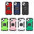 Custodia Silicone e Plastica Opaca Cover con Magnetico Anello Supporto S08 per Apple iPhone 13 Mini