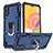 Custodia Silicone e Plastica Opaca Cover con Magnetico Anello Supporto S08 per Samsung Galaxy A01 SM-A015