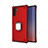 Custodia Silicone e Plastica Opaca Cover con Magnetico Anello Supporto T01 per Samsung Galaxy Note 10 5G Rosso