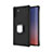 Custodia Silicone e Plastica Opaca Cover con Magnetico Anello Supporto T01 per Samsung Galaxy Note 10 Nero