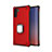 Custodia Silicone e Plastica Opaca Cover con Magnetico Anello Supporto T01 per Samsung Galaxy Note 10 Rosso