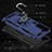 Custodia Silicone e Plastica Opaca Cover con Magnetico Anello Supporto T02 per Samsung Galaxy S21 5G