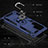 Custodia Silicone e Plastica Opaca Cover con Magnetico Anello Supporto T02 per Samsung Galaxy S21 Ultra 5G