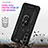 Custodia Silicone e Plastica Opaca Cover con Magnetico Anello Supporto T03 per Samsung Galaxy S21 5G