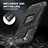 Custodia Silicone e Plastica Opaca Cover con Magnetico Anello Supporto T04 per Samsung Galaxy S21 5G