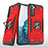 Custodia Silicone e Plastica Opaca Cover con Magnetico Anello Supporto T04 per Samsung Galaxy S21 Plus 5G