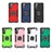 Custodia Silicone e Plastica Opaca Cover con Magnetico Anello Supporto T04 per Samsung Galaxy S22 5G