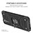Custodia Silicone e Plastica Opaca Cover con Magnetico Anello Supporto T04 per Samsung Galaxy S23 5G