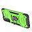 Custodia Silicone e Plastica Opaca Cover con Magnetico Anello Supporto T05 per Samsung Galaxy S21 5G Verde Pastello