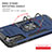 Custodia Silicone e Plastica Opaca Cover con Magnetico Anello Supporto T05 per Samsung Galaxy S22 Plus 5G