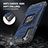 Custodia Silicone e Plastica Opaca Cover con Magnetico Anello Supporto T05 per Samsung Galaxy S22 Plus 5G