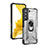 Custodia Silicone e Plastica Opaca Cover con Magnetico Anello Supporto T07 per Samsung Galaxy S21 5G