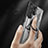 Custodia Silicone e Plastica Opaca Cover con Magnetico Anello Supporto T07 per Samsung Galaxy S21 Ultra 5G