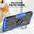 Custodia Silicone e Plastica Opaca Cover con Magnetico Anello Supporto T08 per Samsung Galaxy S21 5G