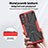 Custodia Silicone e Plastica Opaca Cover con Magnetico Anello Supporto T08 per Samsung Galaxy S21 Plus 5G