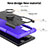 Custodia Silicone e Plastica Opaca Cover con Magnetico Anello Supporto T08 per Samsung Galaxy S21 Ultra 5G