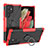Custodia Silicone e Plastica Opaca Cover con Magnetico Anello Supporto T08 per Samsung Galaxy S21 Ultra 5G Rosso