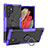Custodia Silicone e Plastica Opaca Cover con Magnetico Anello Supporto T08 per Samsung Galaxy S22 Ultra 5G Viola