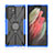 Custodia Silicone e Plastica Opaca Cover con Magnetico Anello Supporto T09 per Samsung Galaxy S21 Ultra 5G