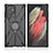 Custodia Silicone e Plastica Opaca Cover con Magnetico Anello Supporto T09 per Samsung Galaxy S21 Ultra 5G