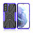 Custodia Silicone e Plastica Opaca Cover con Magnetico Anello Supporto T09 per Samsung Galaxy S23 5G