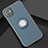 Custodia Silicone e Plastica Opaca Cover con Magnetico Anello Supporto Y01 per Apple iPhone 11 Cielo Blu