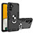 Custodia Silicone e Plastica Opaca Cover con Magnetico Anello Supporto Y01B per Samsung Galaxy A04s