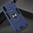 Custodia Silicone e Plastica Opaca Cover con Magnetico Anello Supporto Y01B per Samsung Galaxy A20s